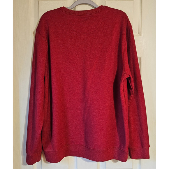 IZOD Advantage Performance Stretch Crewneck Sweatshirt Red Men’s Size L - Picture 2 of 9